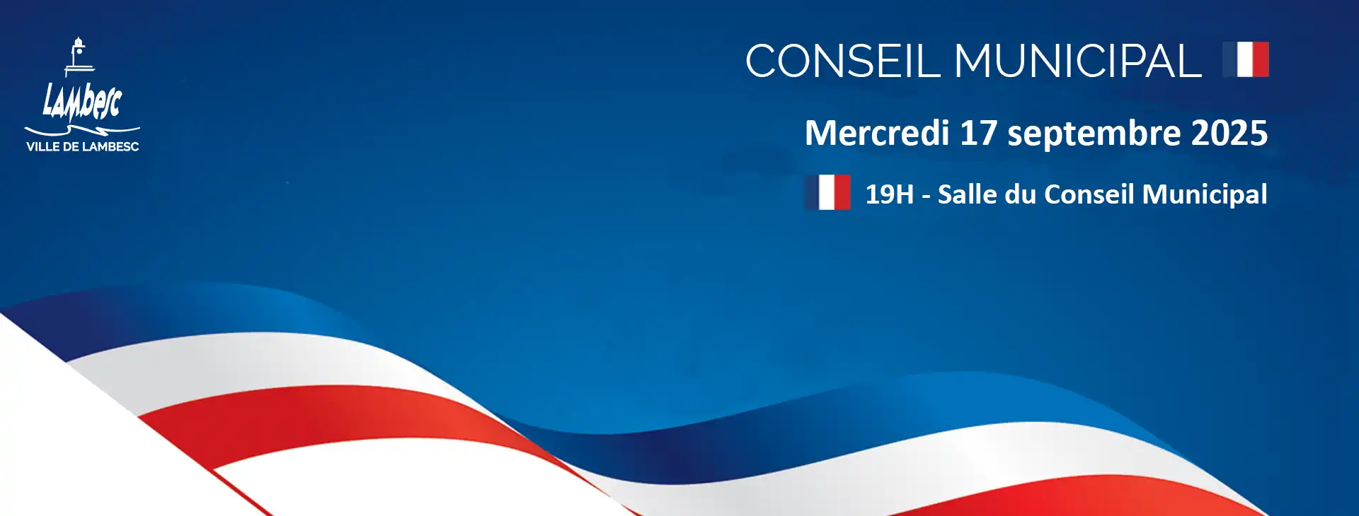Séance du Conseil Municipal – Mercredi 17 septembre